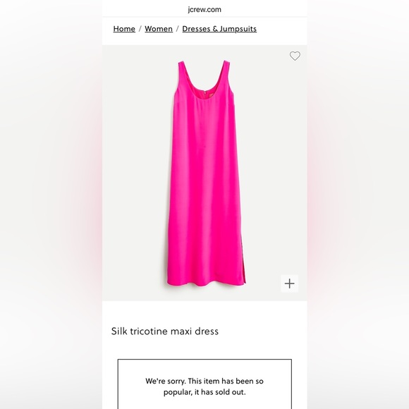 J Crew Silk Tricotine Hot Pink Dress size 2 - Picture 2 of 9